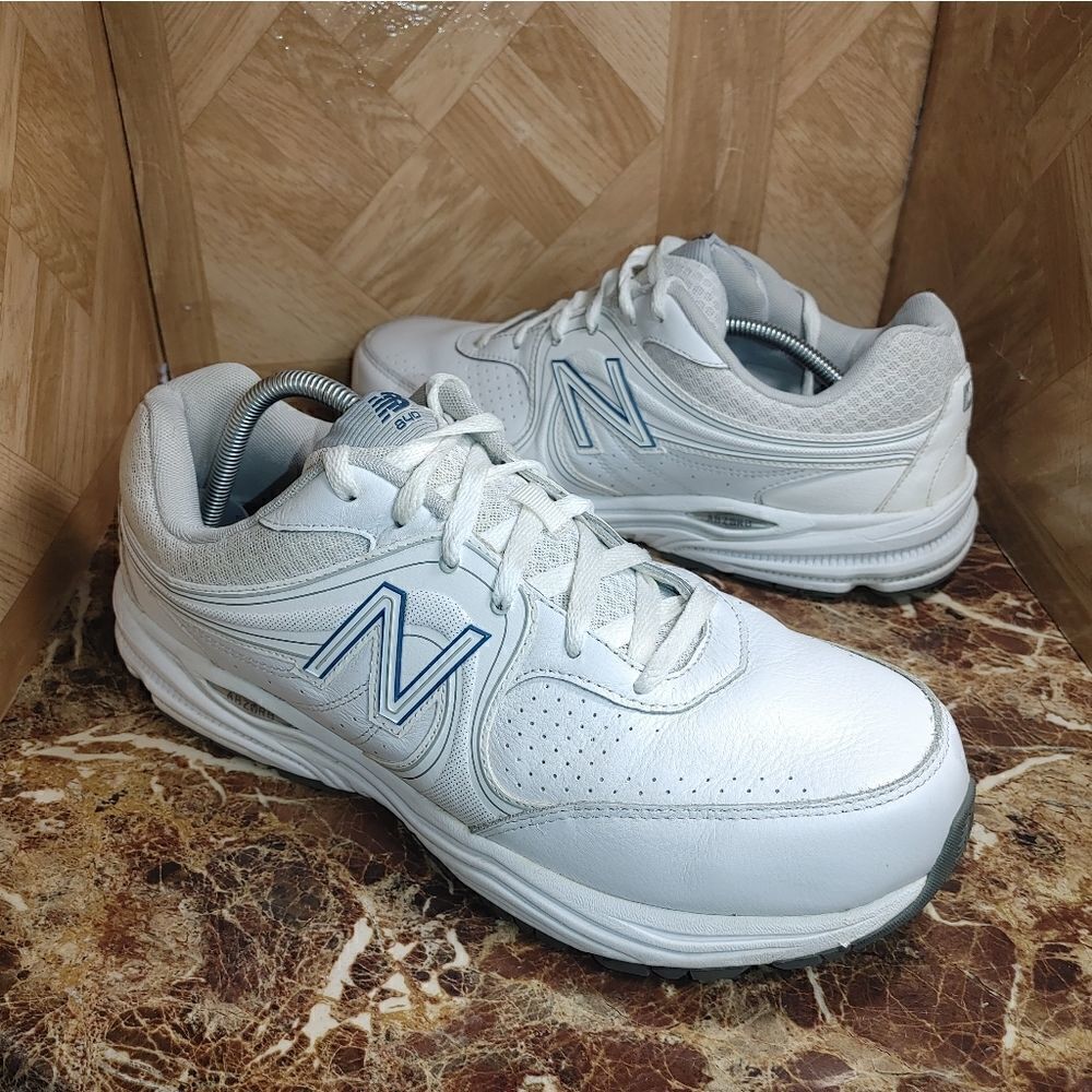 New Balance men's 840 walking shoes sneaker white leather size 11.5